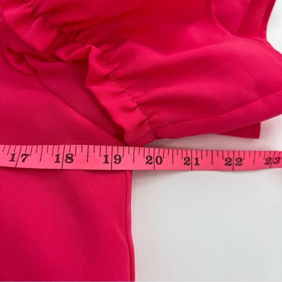 Crosby by Mollie Bunch posey ruffle dress flounce sz M pink - Picture 4 of 6